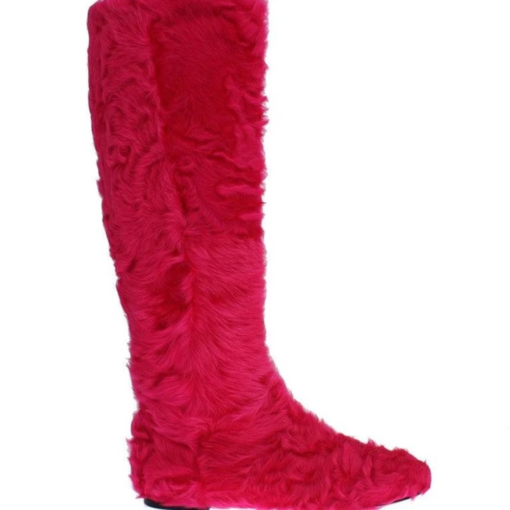 Women's Fuzzy Red Boots